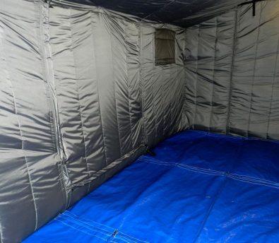 Утеплитель стен в палатке Азарт