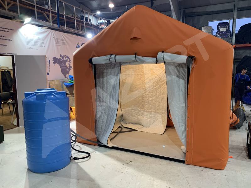Надувные палатки (кабины) для дезинфекции, дезактивации и обеззараживания